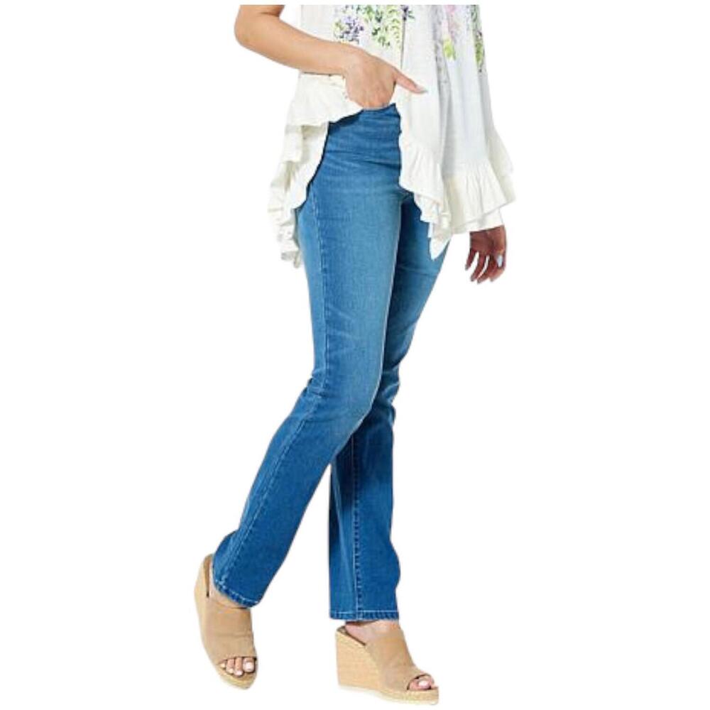 DG2 by Diane Gilman Women's Virtual Stretch Straight Leg Jean Midtone - Regular